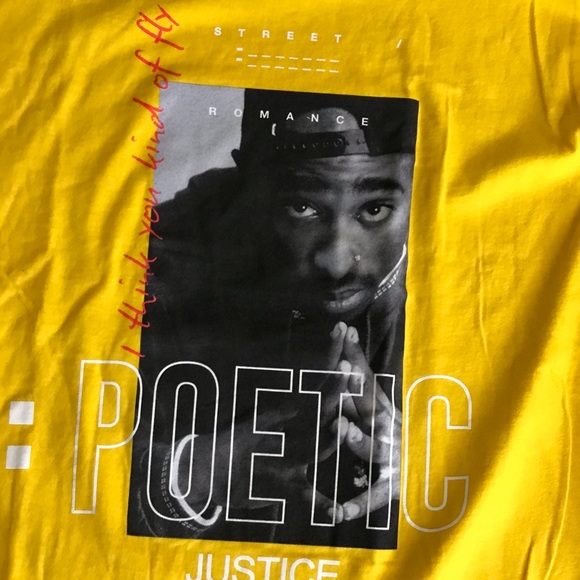 Unisex Tupac Poetic Justice LS T-shirt - Picture 2 of 5